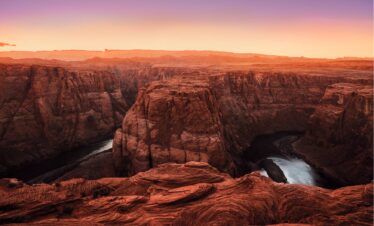 Crepuscolo scenico visto dal grand canyon