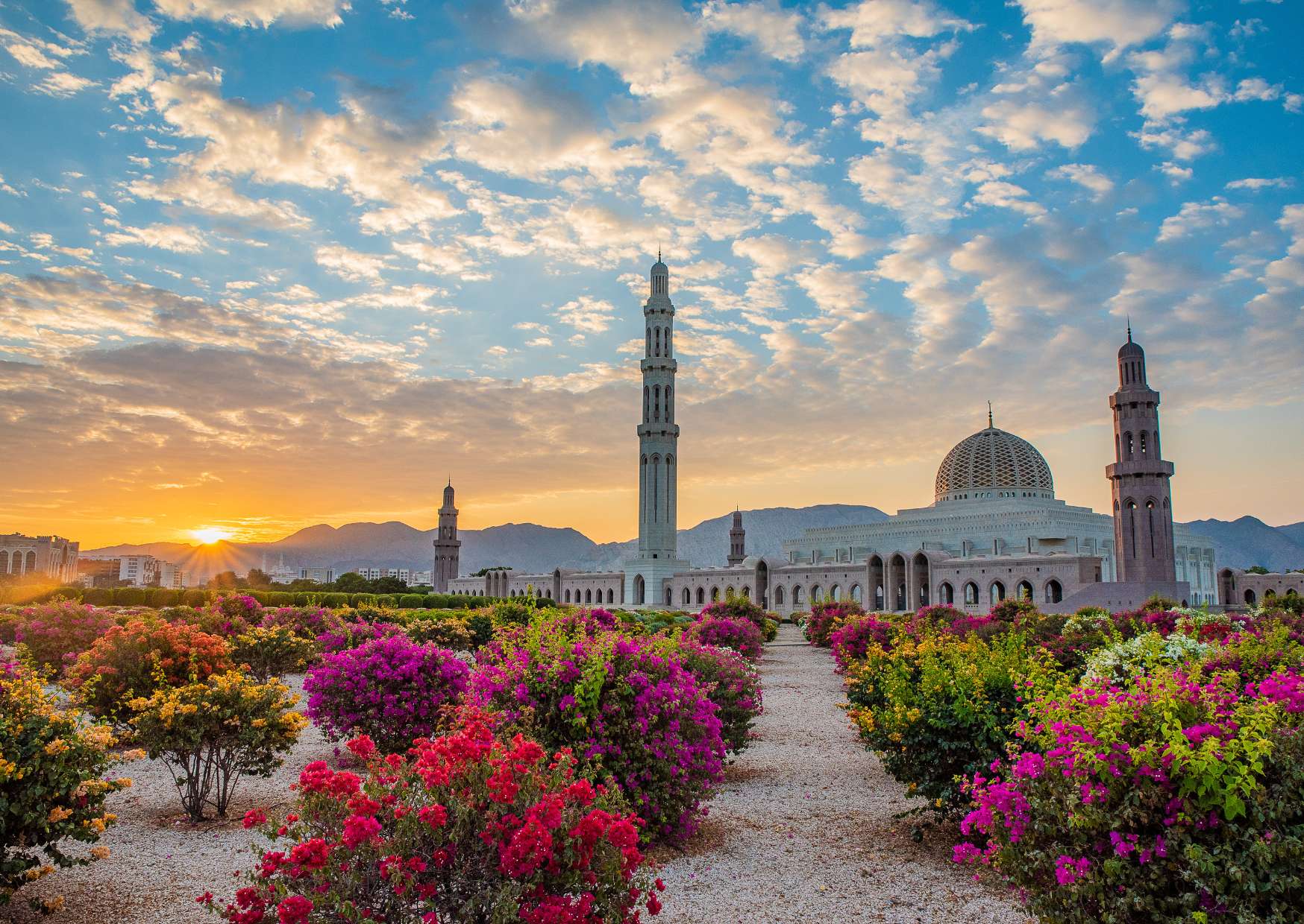 Moschea al tramonto in Oman