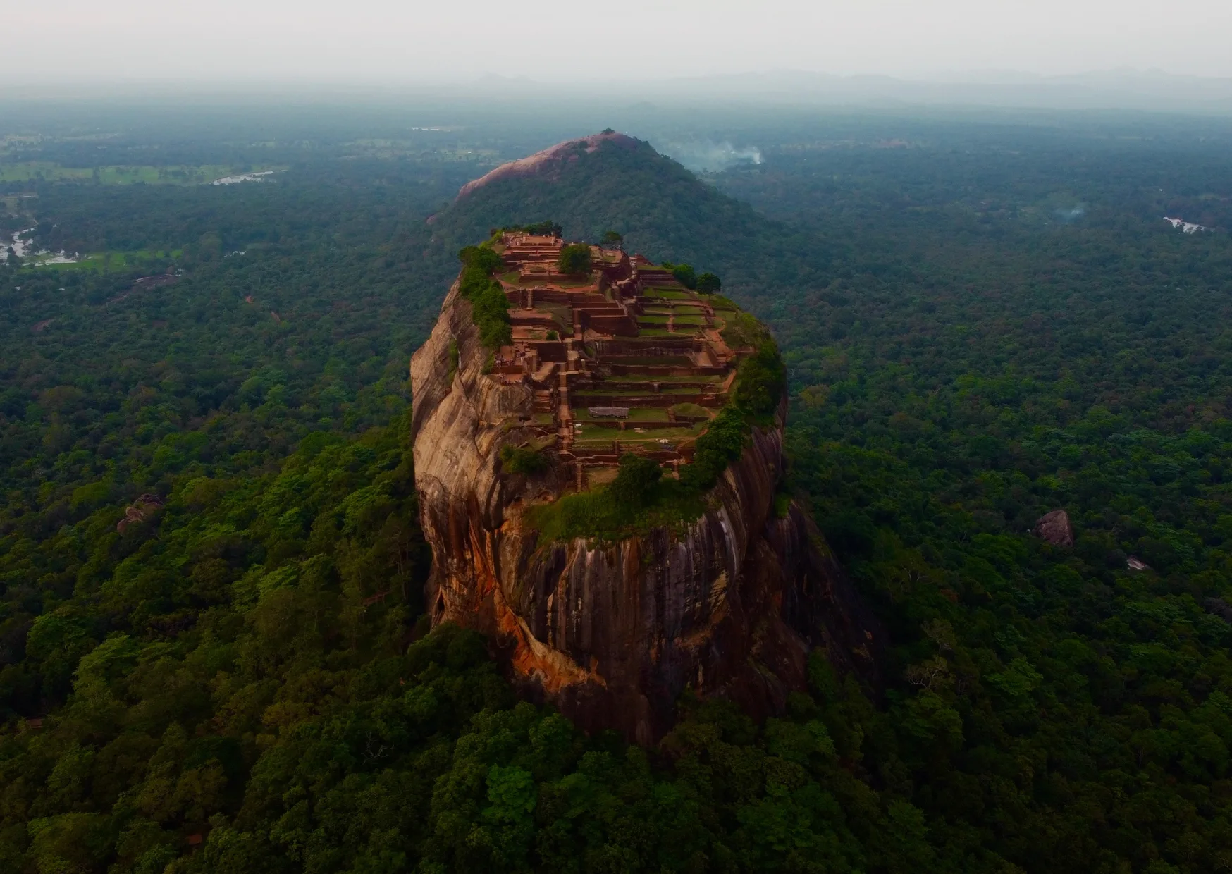 Rocca di Sigiriya in Sri Lanka vista dall'alto